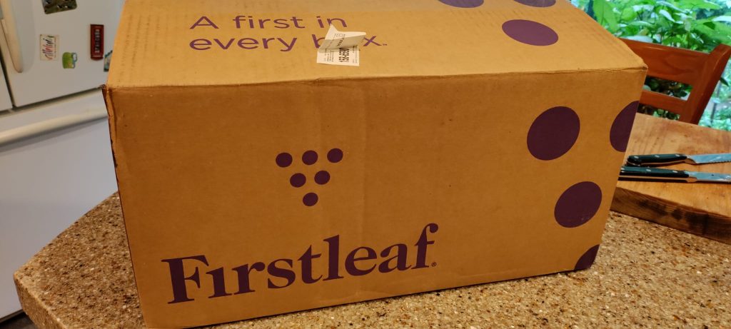 Box of Firstleaf winebox on the table.