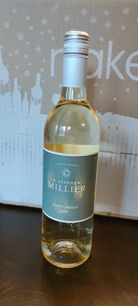 F Miller Lodi wine bottle.